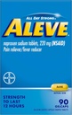 Aleve Pain Reliever & Fever Reducer Gelcaps, Naproxen Natrium, Hovedpine og Ryg og Body Pain Relief Medicin, for voksne og børn i alderen 12 og op, 90 Greve