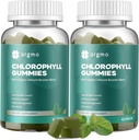 Chlorophyll Gummies for Body Odor Deodorant 2 Pack, Sugar Free Vitamin D Gummy 1000IE, ACV Spirulina Chlorella Herbal supplement til kvinder immunforsvar Vegan non-GMO