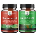 Bundle af Anti Aging Trans Resveratrol og Pure Selenium Thyroid Support - Naturlig fælles Support Supplement - Naturlig immunbooster for voksne