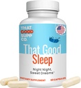 That Good Supp Co - That Good Sleep Night Time Sleeping Aid for Voksen- Understøtter Deep Sleep - Aids in Stress Relief, Forbedrer Mood - Sleep Supplement for Voksne Ekstra Styrke - Made in USA