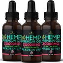 Hamp Oil -3 Packs- High Potensy Hamp Seed Olie- Made in USA, Organic Extract, Full Flavor Natural Benefits, for Hud, Relief, Sleep, Roligt, Uro, Muskler, Massage- Safe for Pets- Full Omega 3,6, 9