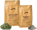 Nettle Leaf Powder og Burdock Root Bundle, Forskellige størrelser, Urtetilskud & Teas