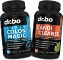 Colon Cleanser Detox & Candi Cleanse Pills - 15 dages Colon Cleanse Pills med Probiotiske & Oregano Support Kapsel Acid Complex til Gut tarm Movement, Poop Intestinal Mave Bloating