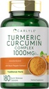 Carlyle gurkemeje Curcumin med sort peber 1000mg • 124; 180 kapsler • 124; gurkemeje Supplement • 124; ikke- GMO, gluten fri