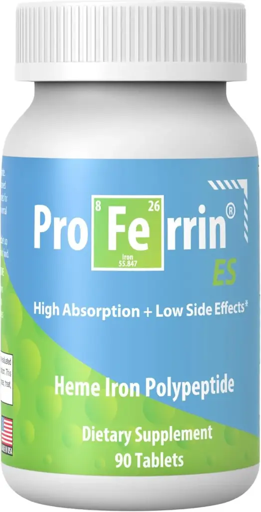 Proferrin Clear Heme Iron Supplement, 90 Capsules- Superior Absorption, Easy on The Gut, Natural, Made in The US