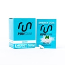 RUN GUM Mint Energy Gum 50mg Koffein Taurine & B- vitaminer Per stykke, 24 stykker (pakke med 12), 2 stykker = 1 kaffe eller energidrik, Sukker fri, Zero Calorie
