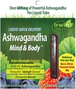 Irwin Naturals Flydende Quick- Levering Ashwagandha Mind & Body - 10 Liquid- Tubes - Øger fysisk & mental ydeevne - One- Per- Day Berry- Citrus Flavored Drink Mix