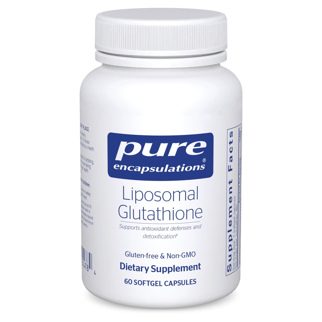 Pure indkapslinger Liposomal Glutathion - immunforsvar & leverdetox * - Antioxidant Protection - med Setria Glutathion - Non- GMO - 60 Softgel kapsler