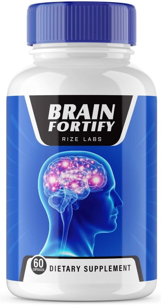 rize laboratorier - BrainFortify Supplement, Organic Memory Supporting Formel til at reducere de negative virkninger af hjerne tåge, Bruges til Boost Memory (60 kapsler)