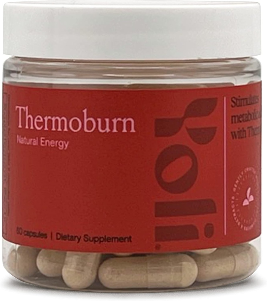 Yoli ® Thermoburn Energy Supplement med Green Tea Leaf, Guarana, Cholin, Hindbær Ketoner og Thermo- G Proprietary Blend - Energy Vitamin, 60 kapsler