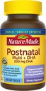 Nature Made Postnatal Multivitamin + DHA 200 mg, 60 Softgel, til støtte Sygeplejersker & Babyer Under amning, Postnatal Vitamin & Nutrienter omfatter jern, vitamin D3, calcium, jod