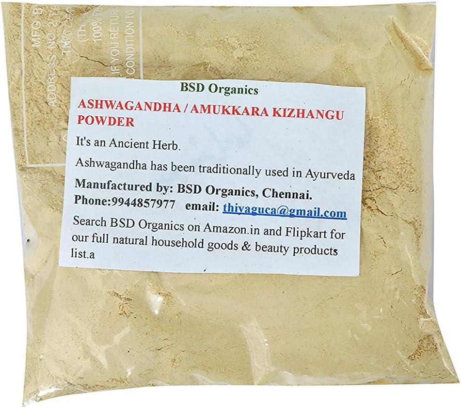 Ashwagandha / Amukaria Kizhangu Powder, 100 Bedste / 3,5 Unse