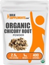 BulkSupplements.com Organic Chicory Root Powder - Chicory Root Supplement, Chicory Root Coffee Alternative - Fiber Supplement, Gluten Free, 2,5 g per servering, 1kg (2,2 lbs) (Pack of 1)