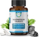 Natural Magnesium Taurate Supplement 1500 mg med 90 kapsler - 30 dages levering til søvnstøtte, hjerte sundhed, afslapning, blodtryksbalance, og energi boost