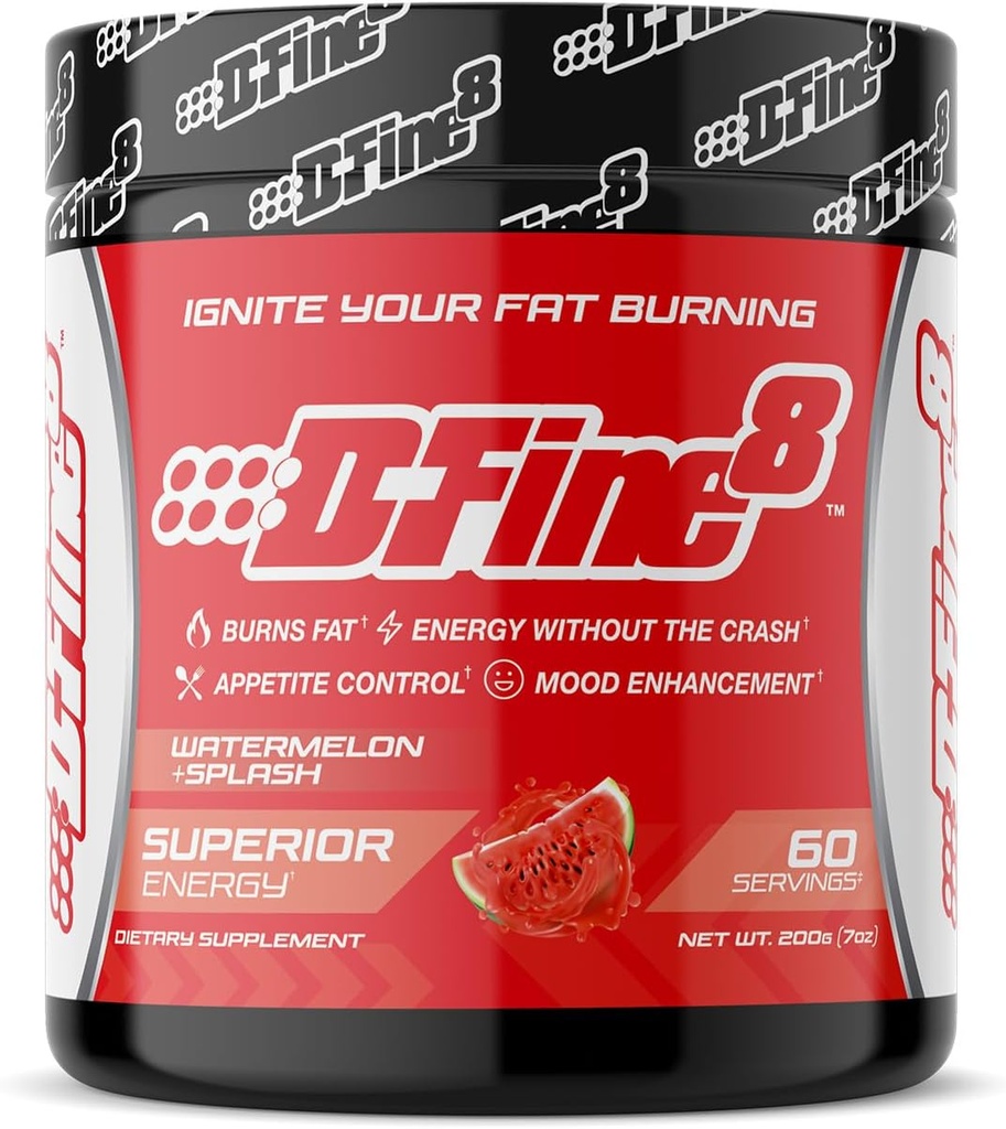 Termogen pre- workout Energy Powder & Shredding Supplement, Boost Energy Mood & Focus, Sukker fri, Indeholder Senactiv, Endurance, 300mg Koffein, N- Acetyl- L- Tyrosin (Watermelon Splash)