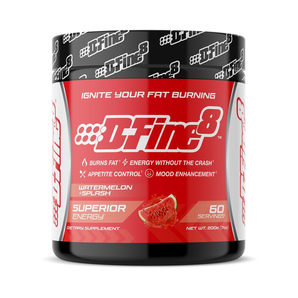 Thermogenic Pre-Workout Energy Powder & Shredding Supplement, Boost Energy Mood & Focus, Sugar Free, Contains Senactiv, Endurance, 300mg Caffeine, N-Acetyl-L-Tyrosine (Watermelon Splash)