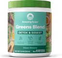 Amazing Grass Green Superfood Detox & Digest: Grønne pulver med fordøjelsesenzymer & probiotika, Clean Green, 30 Servere (Packaging May Vary)
