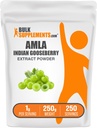 BulkSupplements.com Amla Extract Powder - Indian Gooseberry Extract, Amla Powder - Gluten Free, 1g per Serving, 250g (8,8 oz) (Pack of 1)