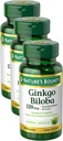 Nature 's Bounty Ginkgo Biloba Kapsler 120mg, Hukommelse Support, Understøtter Brain Funktion og Mental Alerness, 100 Kapsler (Pack of 3)