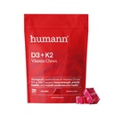 Humann Vitamin D3 tygger - høj potens D-vitamin 5000iu (125mcg) Hjælper støtte sund mad, Immunitet, luftveje sundhed & ben sundhed, blandet berry flavor, 30-greve
