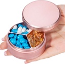 Metal Pill Box 3 Segment - Vandtæt Pill Container til Pocket eller Purse, Portable Travel Pill Organizer Heavy Duty Daily Pill sag for Medicin, Vitamin