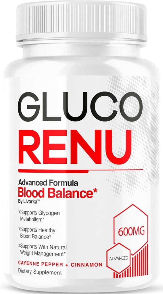 Gluco Renu kapsler - Official Gluco Renu, GlucoRenu piller, Premium Formel Gluco Renu tillæg, Natural Support GlucoRenu, Gluco Renu Premium Formel, 30 kapsler til 1 måned