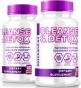 (2 Pack) Ketokandies Cleanse & Detox kapsler, Advanced Intern Cleansing Support for Sund Vægttab, All- Natural Formel for Cleanse and Detox, Keto Kandies Pastillas Anmeldelser (120 Kapsler)
