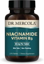 Dr. Mercola Niacinamid Vitamin B3- 50 mg per tablet - Understøtter metabolisk sundhed - Non- Flushing - Mini Tabs - Non- GMO, Gluten- Free & Soy- Free - 270 Servere (270 tabletter)
