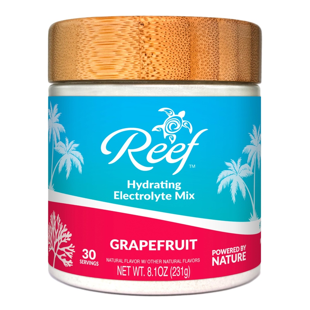 Hydrating Electrolyte Drink Mix - 30 Servering - Hydration Powder w / kokos vand - ikke-GMO, Ingen tilsat sukker, 5 Key Electrolytes + Vitamin (30 Servere, Grapefrugt)