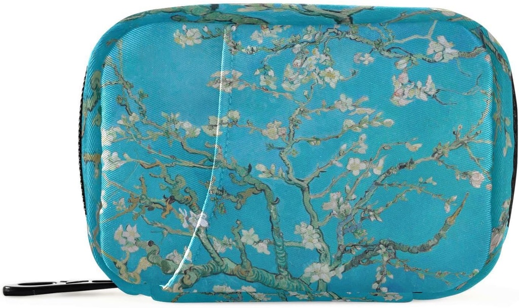 Cute Pill Organizer Weekly Travel Pill Box 7 Dag Stor kapacitet Pill Dispenser med 8 pille Container Daily Vitamin Holder Pill Flaske Organizer Lille Pill sag Almond Blosso