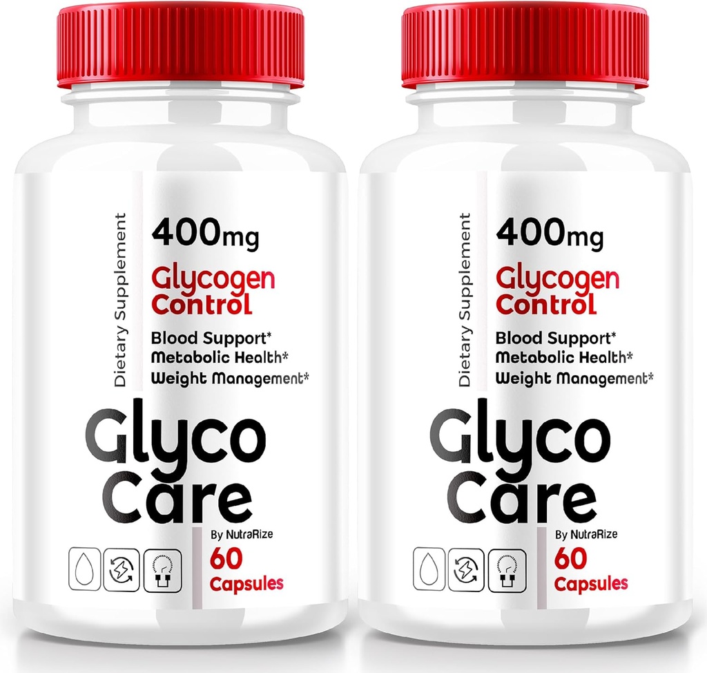 (2 Pack) Glyco Care Kapsler, Glyco Care Advanced Blood Support, Glyco Care Health Support Pills, Maksimal styrke Formel for total Wellness, Alle naturlige GlycoCare Anmeldelser (120 Kapsler)