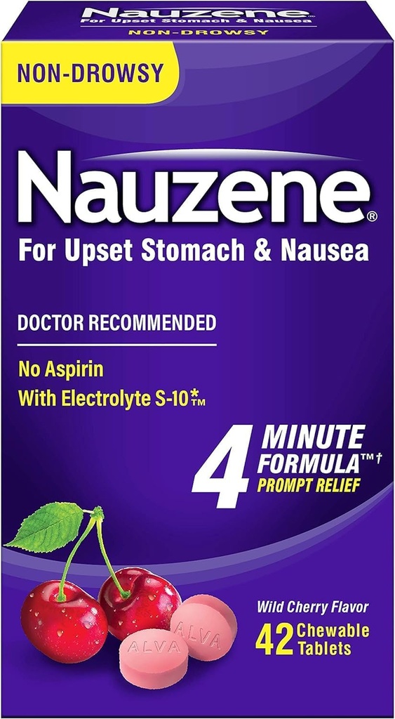 Nauzen for kvalme Relief tyggetabletter, 40 Greve