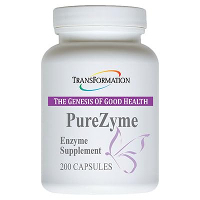 TRANSFORMERING GENESIS AF GOD SUNDHED Enzymer Purezyme High- Potency Protease Blend Enzyme Supplement, Avanceret formel for maksimale næringsstoffer fordøjelse & Gut sundhed, 200 kapsler