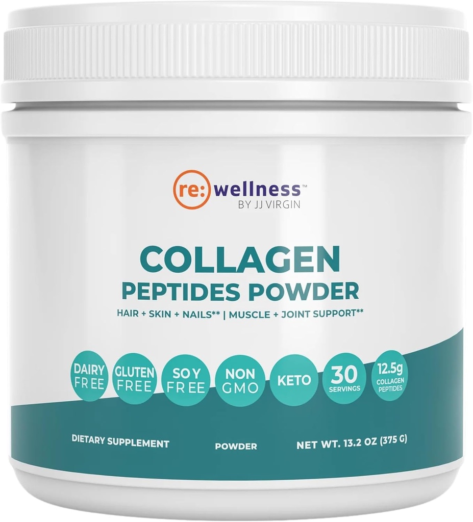 Reignite Wellness by JJ Virgin against 124; Collagen Peptider Powder against 124; Collagen Peptider pulvere Supplement 124; Hår, Hud & Nails Support against 124; Muscle & Joint Support Supplement 124; 30 Servering