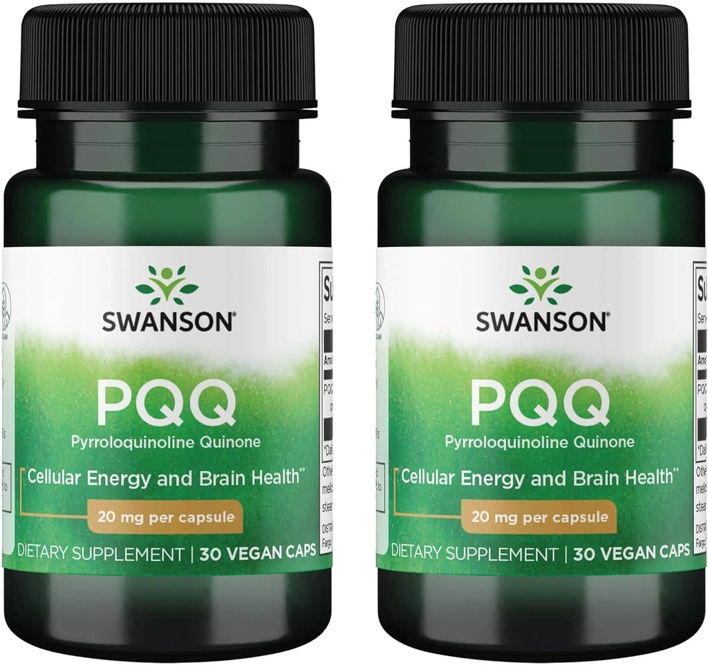 Swanson Pqq Pyrroloquinolin Quinone 20 mg 30 Veg Caps (2 Pack)