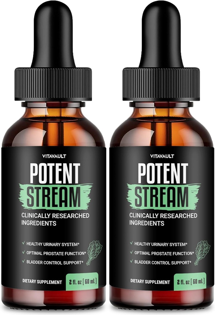 Potent Stream Drops Prostata Kosttilskud til mænd PotentStream Prostata Health Kosttilskud til mænd Potent Stream Drops - Maksimal styrke med Shilajit og MCT Oil, PotentStream Drops Anmeldelser (2 Pack)