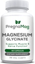 Magnesium Glycinat - PregnaMag - 275mg - Non- Buffered Magnesium Bisglycinate Muscle, Heart, Nerve, Gut, Knoglestøtte, Høj Absorption, Diglycinate, Graviditet, Opkalkning, Muscle Afslapning og Inddrivelse