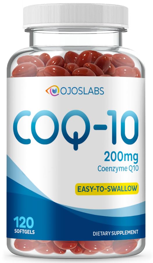 CoQ10 200mg - Coenzym Q10 Kosttilskud, Easy- to- Swallow 120 Softgels