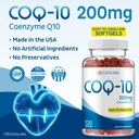 CoQ10 200mg - Coenzym Q10 Kosttilskud, Easy- to- Swallow 120 Softgels