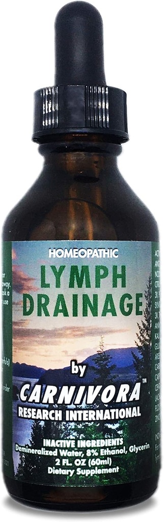 Carnivora - Lymph Drainage Drops - Stimulerer og renser dit Lymplesiske System - Flushes Cell Waste, øger energi, Combats Exhaustion. 2 fl Oz (pakning med 1 stk.)