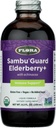 Flora Organic Black Elderberry Syrup + 8.5oz - Immunbooster med Echinacea, for børn og voksne, Ingen tilsat sukker, Gluten Free, Vegan, SambuGuard