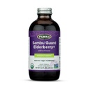 Flora Organic Black Elderberry Syrup + 8.5oz - Immunbooster med Echinacea, for børn og voksne, Ingen tilsat sukker, Gluten Free, Vegan, SambuGuard