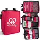 Førstehjælp Kit, Trauma Førstehjælp Kits med mærket Compartments Molle System, Professional Emergency Kits for Home, Office, Car, Outdoor, Vandrehjem, Rejser, Camping
