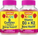 Nå Yes B Complex Kids + Vitamin D3 + K2 Kids, Gummies Bundle - Great Tasting, Vitamin Supplement, Gluten Free, GMO Free, Chewable Gummy
