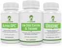 VitaMonk Brain Boost Bundle - Alpha GPC, Uridin, og lav dosis koffein + L- Theanine Duo