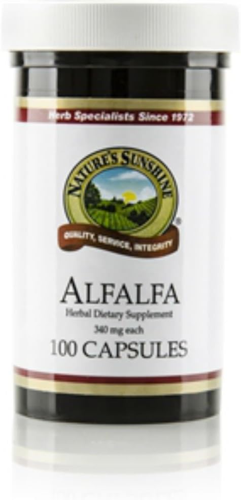 Nature 's Sunshine Alfalfa 100 Kapsler (pakke med 2)