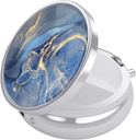 Nipichsha Pill Box, Lille Pill sag for purse & Pocket, Cute Travel Medicine Organizer, Portable Medicine Container Holder til at holde vitaminer, Medicin, Fish Oil & Supplement, Mørkeblå Marble