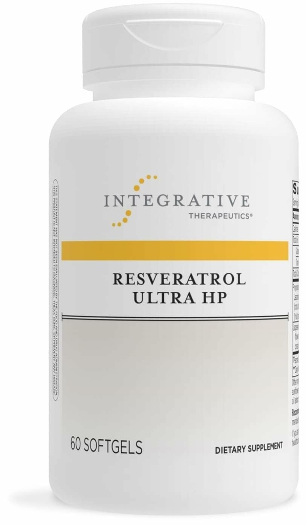 Integrativ terapi Resveratrol Ultra HP - Heart Health Support for Daily Antioxidant Support * - Once- Daily, Non- Soy Softgel - Gluten- Free & Dairy- Free - 60 Softgels (60 Servere)