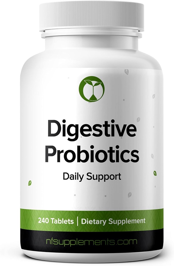 Probiotika til fordøjelsesstøtte Bloating & Regularity Supplement 240 tabletter 3 Millioner CFU (240, fordøjelsesfremmende Probiotika)