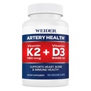 Weider Artery Health Supplement, Vitamin K2 (180mcg) & Vitamin D3 (5000iu), 90 Veggie Kapsler